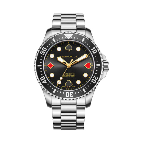 Seagull Ocean Series 100m Waterproof Poker Master Dive Watch 44.5mm Watches Seagull 