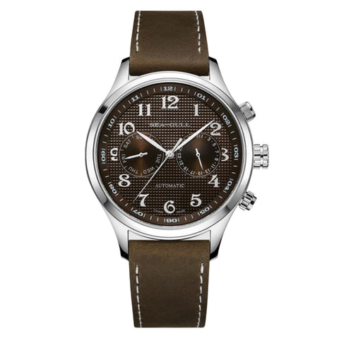 Seagull Watch | Aviation Dual Time Zone Mechanical Watch Watches Seagull Coffee 