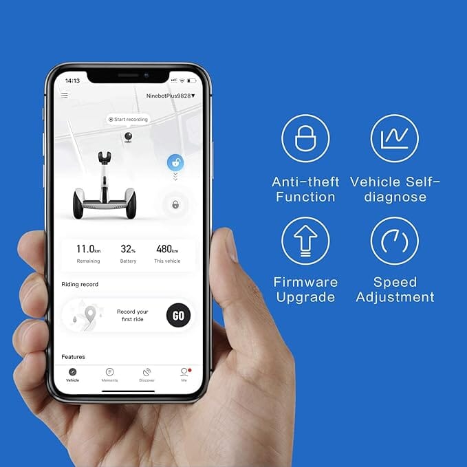 Auto Balance Segway Ninebot S-Plus Smart Self-Balancing Electric Scooter with ...