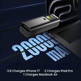 Sharge Retractable 165W Power Bank with Built-in Cable 20000mAh Power Bank SHARGE 