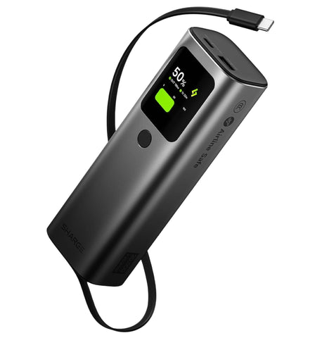 Sharge Retractable 165W Power Bank with Built-in Cable 20000mAh Power Bank SHARGE 