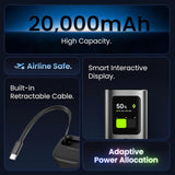 Sharge Retractable 165W Power Bank with Built-in Cable 20000mAh Power Bank SHARGE 