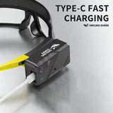 SMILING SHARK TD0243 COB Head Lamp, Rotatable Headlight-Adjustable Lighting Angle, 5 Modes, Type-C Rechargeable, Smart Light with Eyeglass Head Lamp Glasses Smiling Shark 