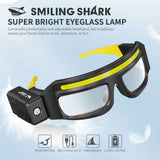 SMILING SHARK TD0243 COB Head Lamp, Rotatable Headlight-Adjustable Lighting Angle, 5 Modes, Type-C Rechargeable, Smart Light with Eyeglass Head Lamp Glasses Smiling Shark 