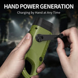 SMILING SHARK YJD295 Emergency Flashlight LED*3 Hand Crank Solar Powered Rechargeable Survival Torch Flashlight/Torch Smiling Shark 
