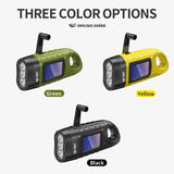 SMILING SHARK YJD295 Emergency Flashlight LED*3 Hand Crank Solar Powered Rechargeable Survival Torch Flashlight/Torch Smiling Shark 