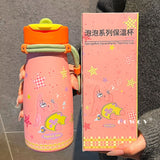 SpongeBob SquarePants Double Drinking 650ml Thermos Cup With Lifting Rope Water Bottle SpongeBob SquarePants 