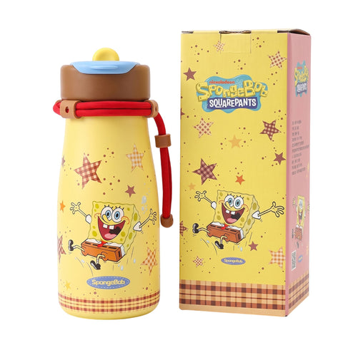 SpongeBob SquarePants Double Drinking 650ml Thermos Cup With Lifting Rope Water Bottle SpongeBob SquarePants SpongeBob 