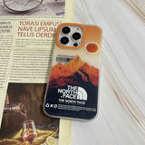 The North Face Mountain Illustration Trendy Phone Cases Cover For 14 Pro iPhone Case Furper 