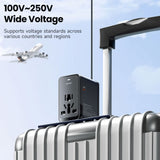 Toocki 65W Universal Travel Adapter with GaN Fast Charging, 4 USB Ports & AC Socket, Worldwide Plug Adapter Universal Travel Adapter Toocki 