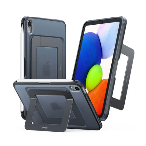 Torras Ostand Case with Pencil Holder for iPad Mini 6/7, iPad Mini 8.3 Inch iPad Stand Torras Black 