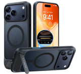 TORRAS - Ostand L1 - Professional Multi-Angle Magnetic Stand Case with Military-Grade Protection for Apple iPhone 17 Pro & Pro Max iPhone Cases Torras Iphone 17 Pro Black 