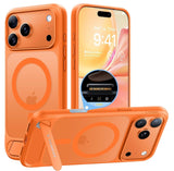TORRAS - Ostand L1 - Professional Multi-Angle Magnetic Stand Case with Military-Grade Protection for Apple iPhone 17 Pro & Pro Max iPhone Cases Torras Iphone 17 Pro Orange 