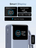 UGREEN 10000mAh 55W Nexode Pro Smart Digital Display Mini Power Bank with Build-in Type-C Cable Power Bank UGREEN 