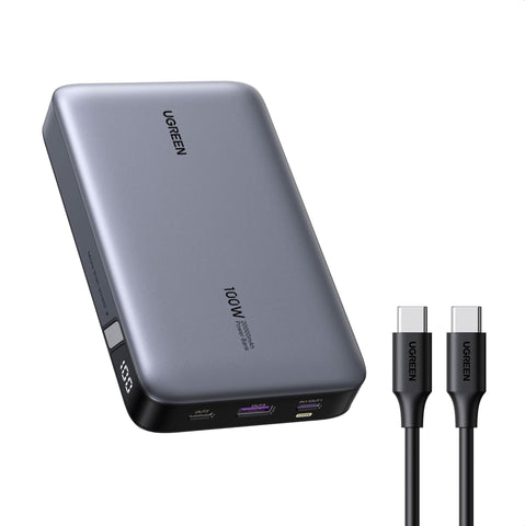 UGREEN 20000mAh 100W Power Bank, Nexode Portable Charger USB C 3-Port PD Fast Charging Battery Pack Digital Display for iPhone 17/16, MacBook, iPad, Galaxy S24 Ultra, Steam Deck, Dell XPS and More Power Bank UGREEN 