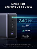 UGREEN Nexode 500W GaN Charging Station, 6-Port USB-C & USB-A with 240W Single Port, Smart Temperature Control Charging Station UGREEN 