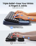 VAYDEER Ergonomic Keyboard Wrist Rest with Stand, 2-in-1 Memory Foam Keyboard Riser & Wrist Support | Dual Tilt Angles | Non-Slip Silicone Base Keyboard Wrist Rest Vaydeer 