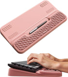 VAYDEER Ergonomic Keyboard Wrist Rest with Stand, 2-in-1 Memory Foam Keyboard Riser & Wrist Support | Dual Tilt Angles | Non-Slip Silicone Base Keyboard Wrist Rest Vaydeer Pink 