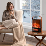 WeWarm 1500W Portable Electric Fireplace Heater Flame with Realistic Flame Thermostat Control Fireplace WEWARM 