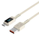 WiWU Wi-C038 Titan Series USB-A to Type-C 6A 66W LED Digital Display Charging and Data Cable 1.2M Charging and Data Cable WiWU 