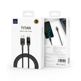 WiWU Wi-C038 Titan Series USB-A to Type-C 6A 66W LED Digital Display Charging and Data Cable 1.2M Charging and Data Cable WiWU 