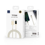 WiWU Wi-C038 Titan Series USB-A to Type-C 6A 66W LED Digital Display Charging and Data Cable 1.2M Charging and Data Cable WiWU 