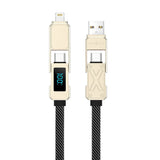 WiWU Wi-C039 Titan Series 4in1 A+C to C+L Charging and Data Cable with LED Digital Display 1.5M Charging and Data Cable WiWU Cream 