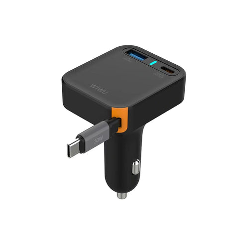 WiWU Wi‑CC033 Helix 65W Triple Port Car Charger USB‑C Cable Built‑in PD PPS Fast Car Charger WiWU 