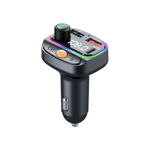 WiWU Wi-QC031 Bluetooth 5.3 Car FM Transmitter with RGB Lights & 38W Fast Car Charger WiWU 
