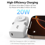 W&P Portable Mini Capsule 5000mAh Power Bank With Plug 2 in 1 Quick Charger Built-in Ports Power Bank W&P 