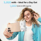 W&P Portable Mini Capsule 5000mAh Power Bank With Plug 2 in 1 Quick Charger Built-in Ports Power Bank W&P 