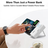 W&P Portable Mini Capsule 5000mAh Power Bank With Plug 2 in 1 Quick Charger Built-in Ports Power Bank W&P 