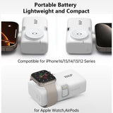 W&P Portable Mini Capsule 5000mAh Power Bank With Plug 2 in 1 Quick Charger Built-in Ports Power Bank W&P 