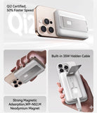 W&P Qi2 Magnetic Power Bank With Magsafe Stand, 35W Ultra-Thin 20000mAh Power Bank W&P 
