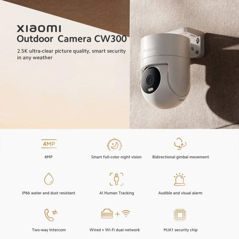 Xiaomi Outdoor Camera CW300 — MBC21 • 2.5K • Wi-Fi • branca