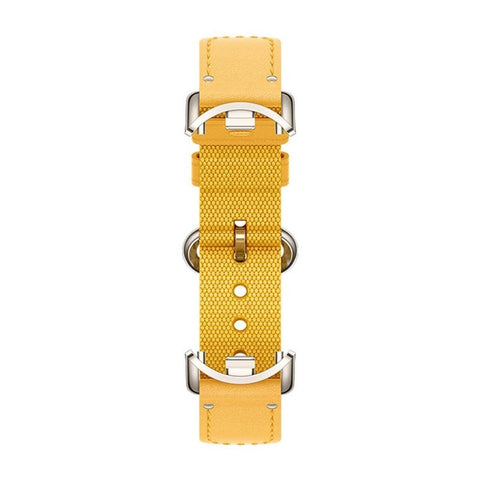 Xiaomi Mi Band 8 Nylon Braided + Leather Watch Replacement Band Replacement Straps Xiaomi Goose Down Yellow 