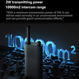 Xiaomi Walkie Talkie 3 Chat Version Support 1-5km Intercom Distance, 3W Transmission Power, 2000mAh Battery Walkie-Talkie Xiaomi 