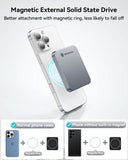 Yottamaster 1TB Magnetic External SSD, Up to 2000MB/s USB 3.2 Gen 2x2 Portable Solid State Drive, Supports 4K ProRes HDR Compatible with iPhone 17/16 Pro Max, Smartphone, Tablet, Laptop Portable SSD Yottamaster 