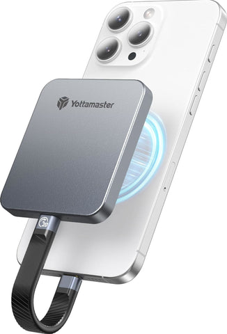 Yottamaster 1TB Magnetic External SSD, Up to 2000MB/s USB 3.2 Gen 2x2 Portable Solid State Drive, Supports 4K ProRes HDR Compatible with iPhone 17/16 Pro Max, Smartphone, Tablet, Laptop Portable SSD Yottamaster 