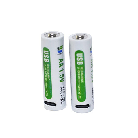 AA 1.5V Rechargeable Battery With Type-C USB Charging port, LED Power Display, Li-ion Battery Rechargeable Batteries LIFEIER 