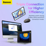 Baseus F01B Tri-mode Wireless Mouse 800/1200/1600DPI 250Hz Silent Click Ergonomics for PC Computer Wireless Mouse Baseus 
