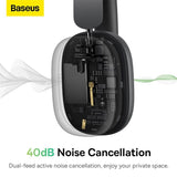 Baseus H1 Wireless Headphone 40dB ANC Active Noise Cancelling Bluetooth 5.2 Headset Wireless Headphones Baseus 
