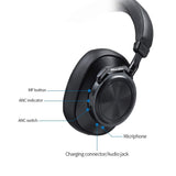 Bluedio T6S Bluetooth Headphones - Black - Furper