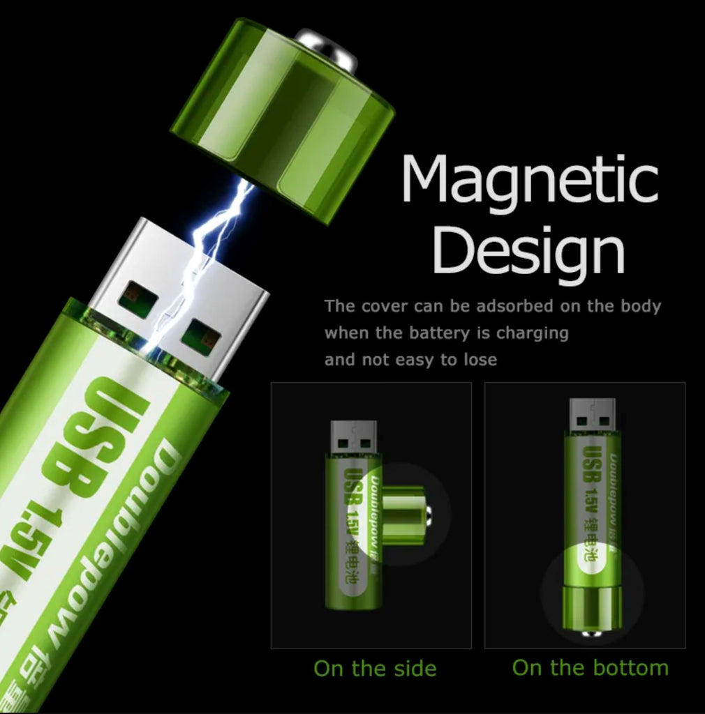 Computer Small Battery Computer USB AA Rechargeable Battery 1.5V 1800mAh Li ion battery Cell ...