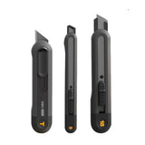 Deli Black Sk2 Blade 3 Styles High Quality Tool Push Button Self-Locking Paper Cutting Utility Knife Office Furniture Supplies Furper.com 