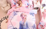 Disney Frozen Elsa Collection Pink Bedding Set with Duvet Cover Bed Sheet Bed Sheet Furper Queen Size 4psc Set 