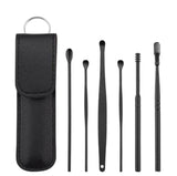 Ear Wax Cleaner Earwax Removal Tool Kit Pick Digging Artifact Earpick Cleaning Ears Remover Ear Cleaning Kit Furper Black 