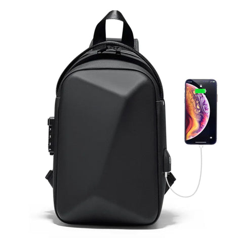 Anti Theft Sling Bag Waterproof Chest Bag Crossbody Backpack w USB Charge  Port