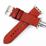 Furper APL3011B Premium Genuine Leather Apple Watch Strap Replacement For 44mm 40mm 42mm 38mm All Series apple watch straps Furper 44/42mm Red 