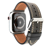 Furper APL4023 Premium Genuine Leather Apple Watch Straps Replacement For 44MM 40MM 42MM 38MM All Series leather strap Furper 40mm Black/Silver 
